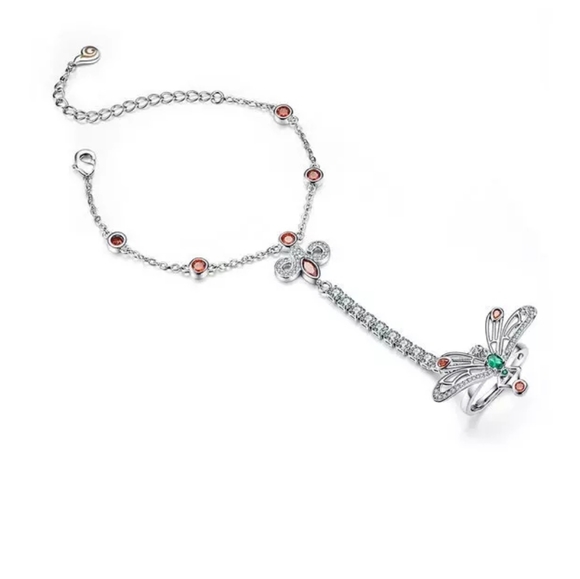 💎NEW💎PLATINUM PLATED FINGER BRACELET - Picture 3 of 7